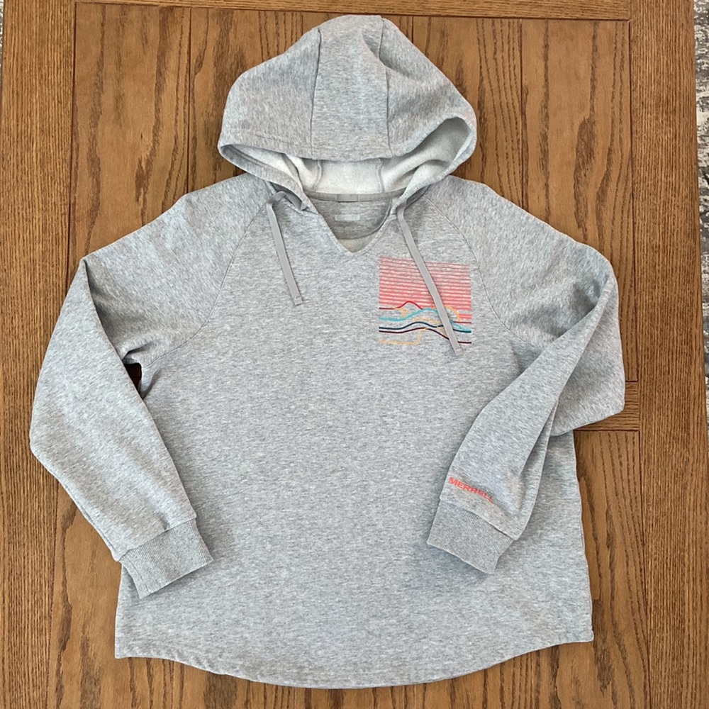 MERRELL Foothills Midlayers Pullover Hoody in Grey Heather ~ Size Medium
